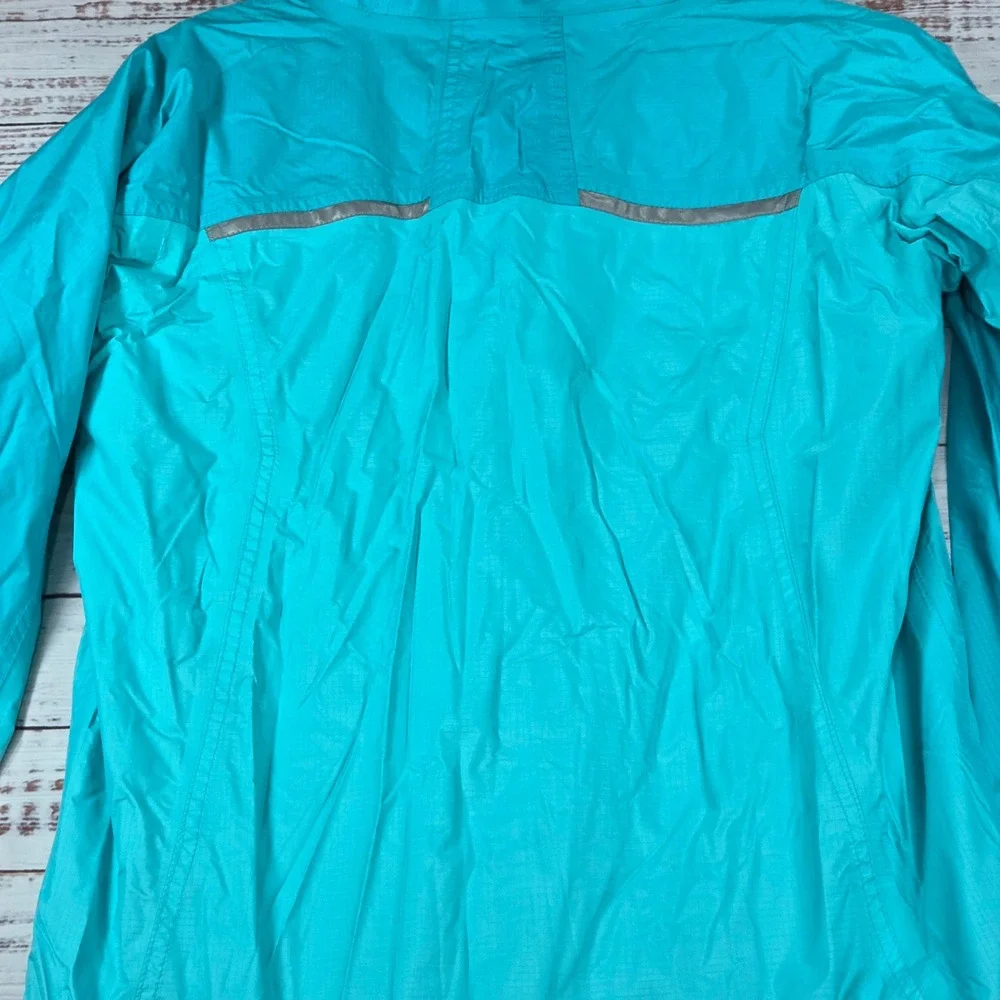 L.L.Bean Discovery Rain Jacket Kids Size L 14-16 Blue Excellent Fleece Lined